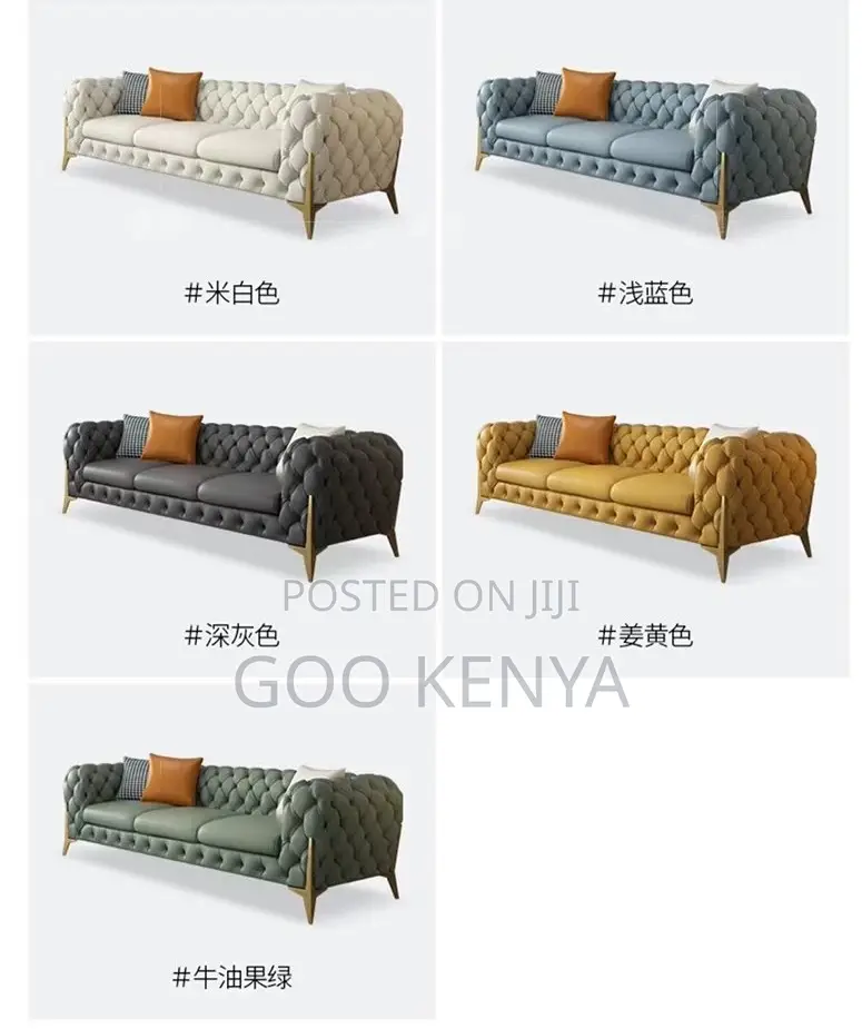 Home Sofa; 3-Person Italian Designer Modern Sofa — Light Luxury Fabric