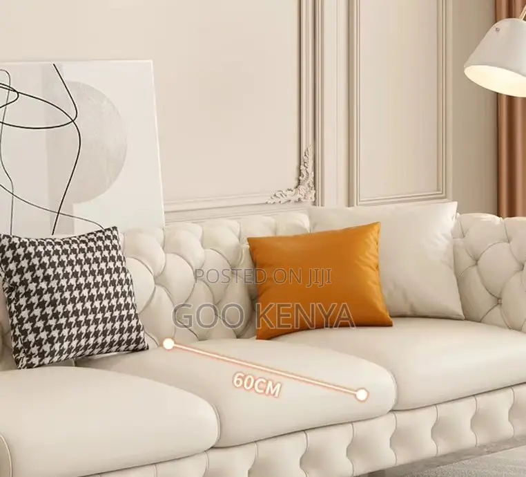 Home Sofa; 3-Person Italian Designer Modern Sofa — Light Luxury Fabric