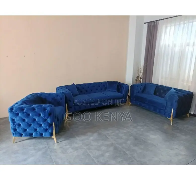Home Sofa; 6-Seater Fabric Elegant Luxury Chesterfield Sofa for Home