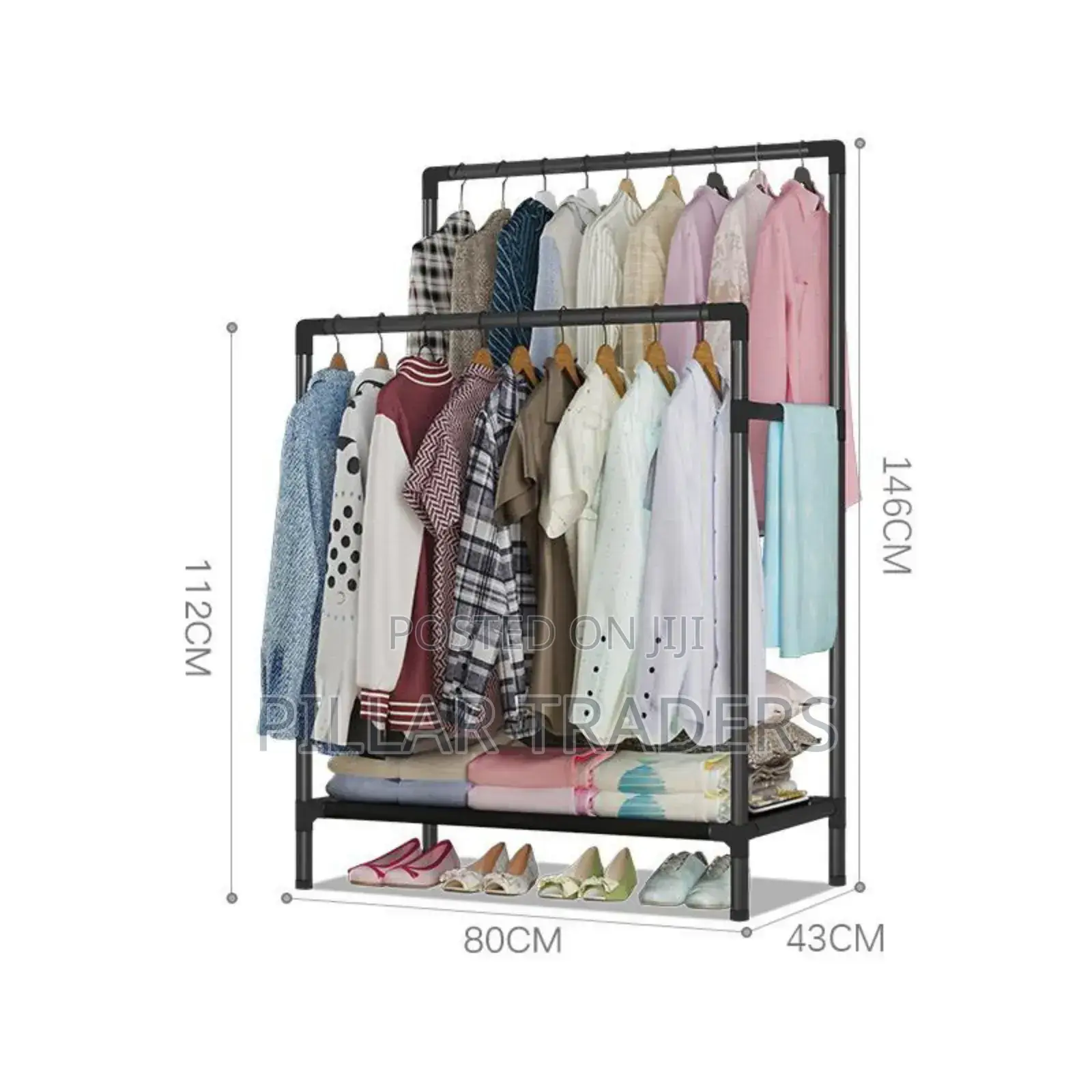 Double Pole Clothing Rack