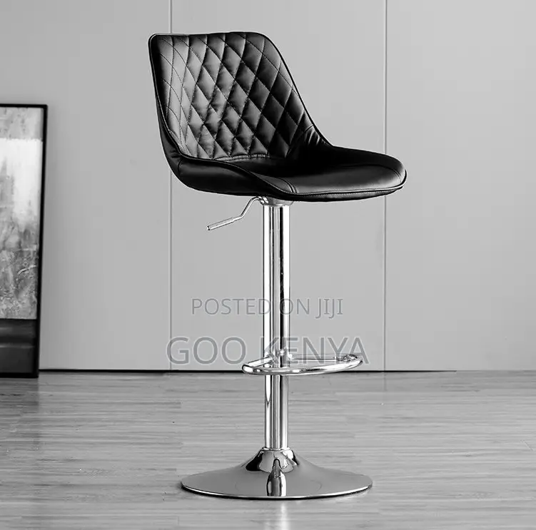 Home Bar Stool;Premium Gray Leather Light-Luxury Bar Chair for Kitchen