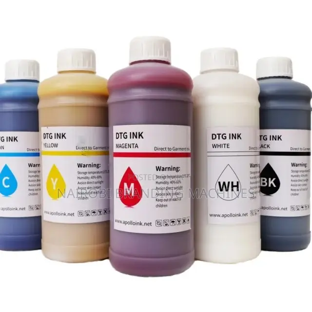 DTF Ink Water Based Pigment 1kg/Bottle Cmykw