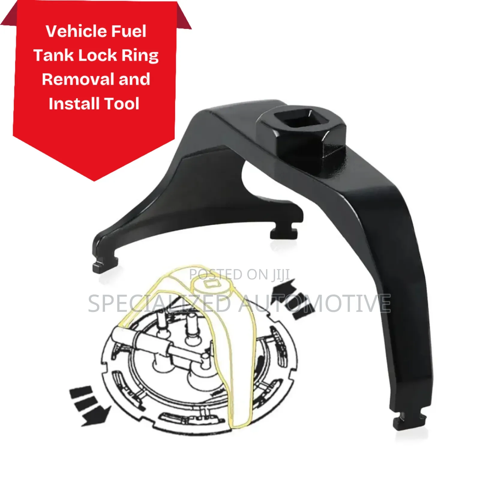 Vehicle Fuel Tank Lock Ring Removal and Install Tool
