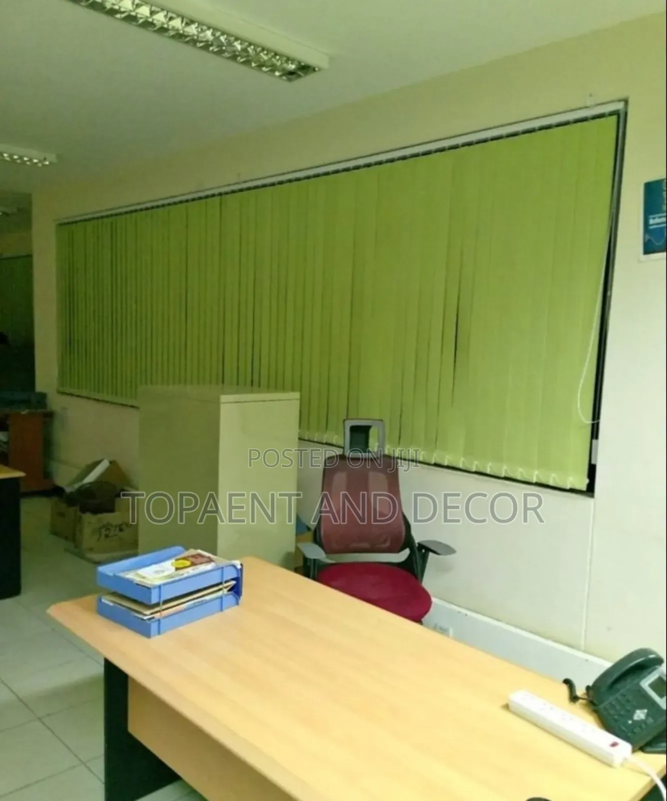 Pure Luminous Green Fabric for Vertical Window Blinds