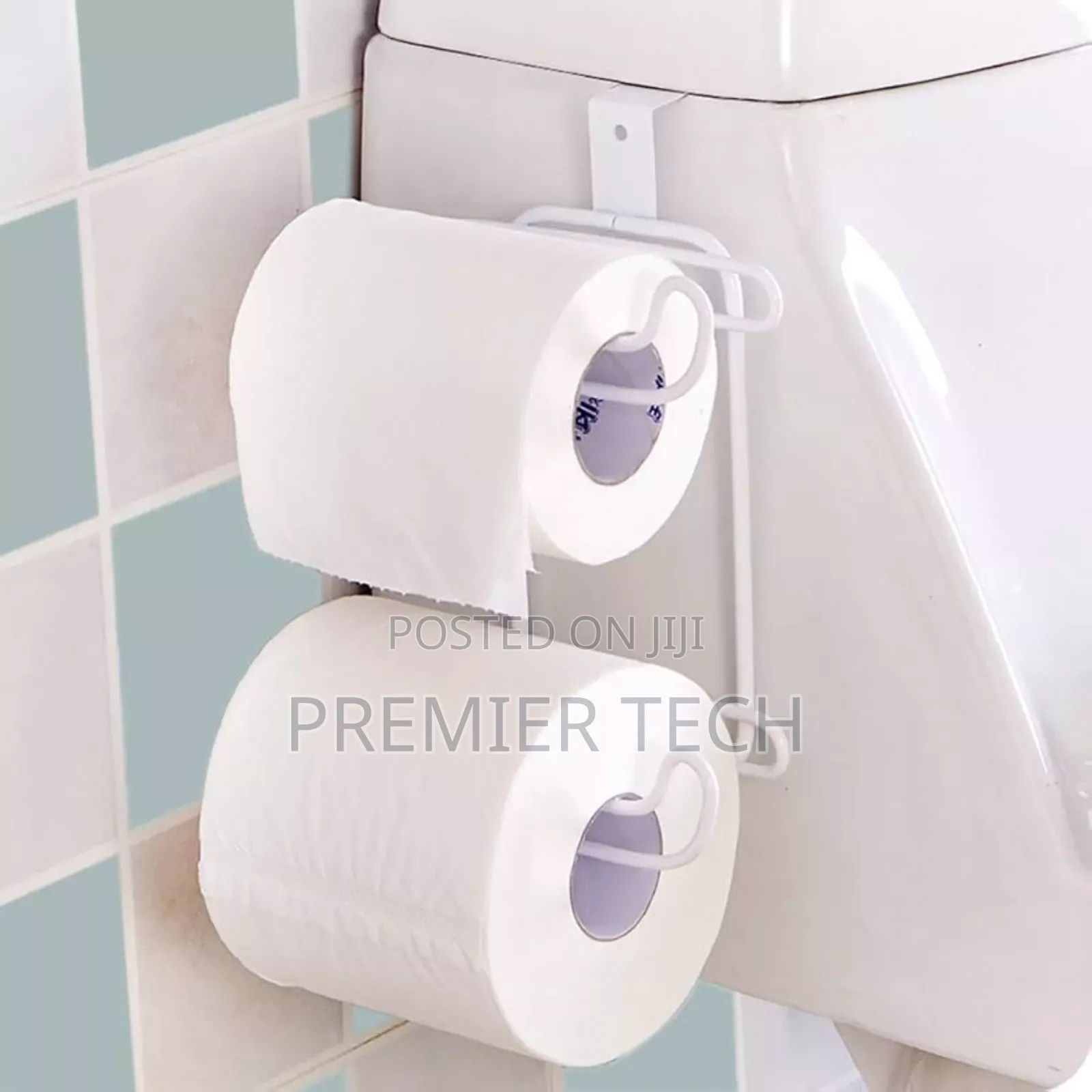 Metallic Double Tissue Holder Placed Over Door