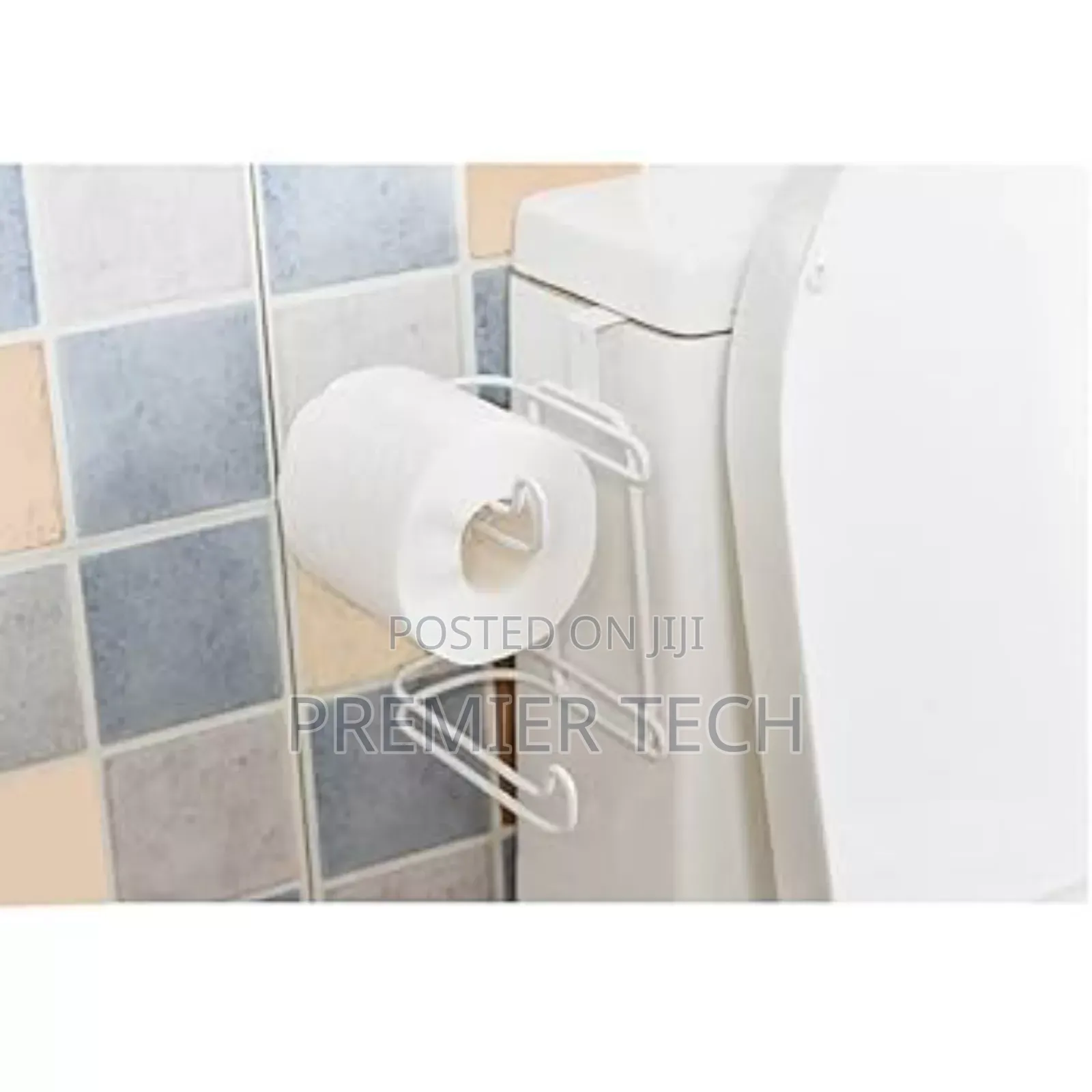 Metallic Double Tissue Holder Placed Over Door