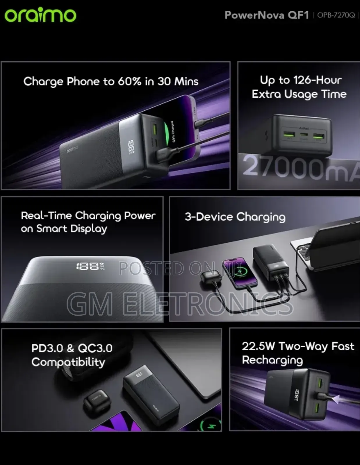 New 27000mah 22.5w Power Bank.