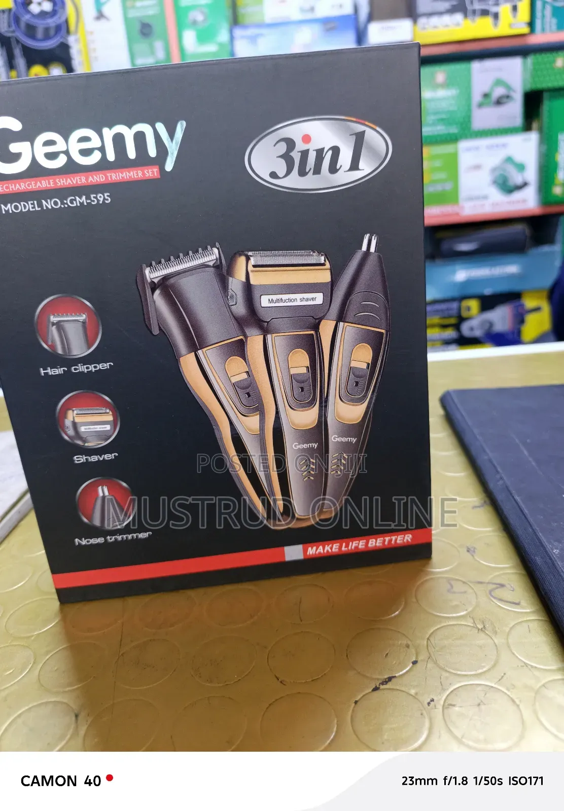 Original Geemy Shaver 3 in 1 Cordless