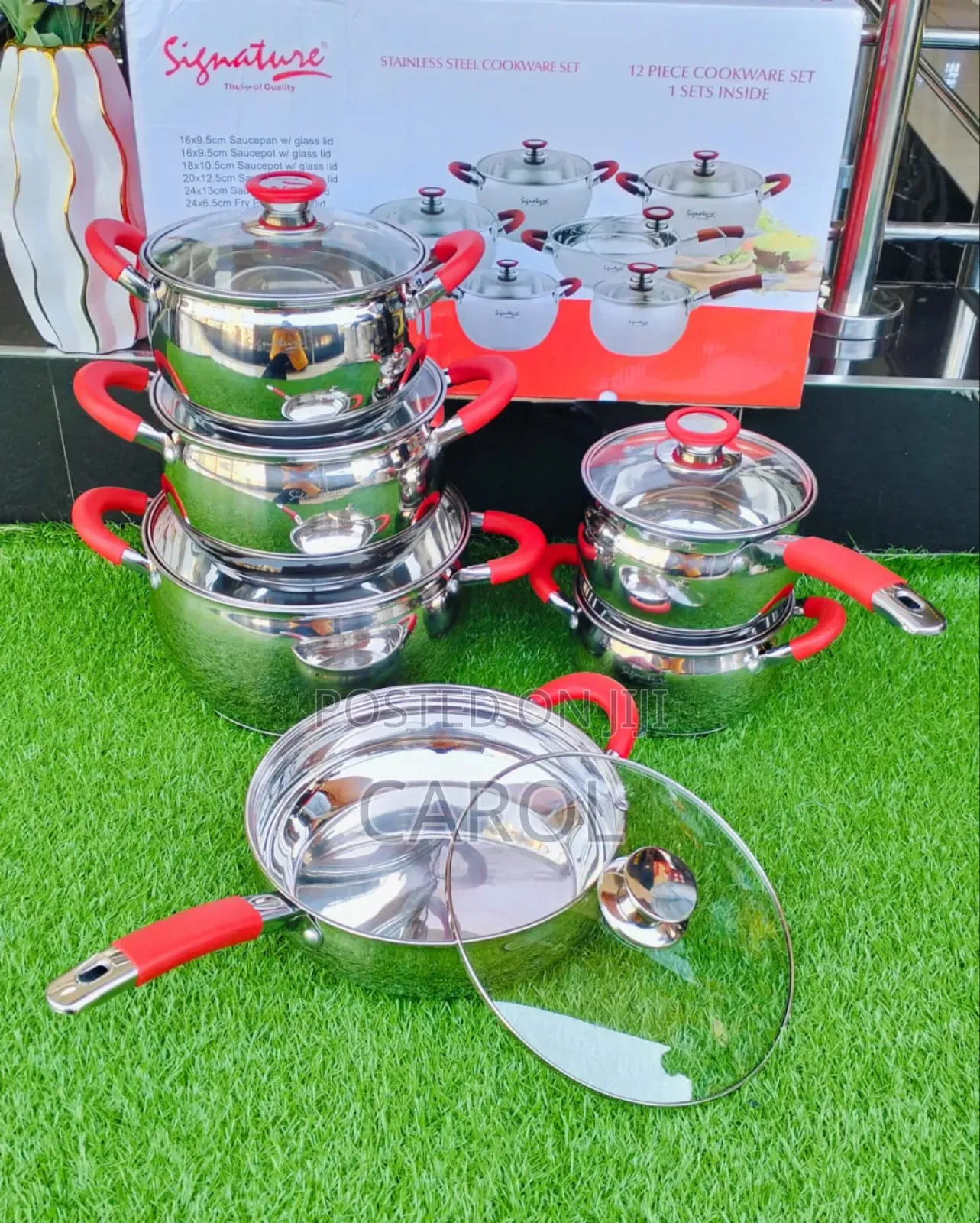 12 PCS Stainless Steel Cookware Set