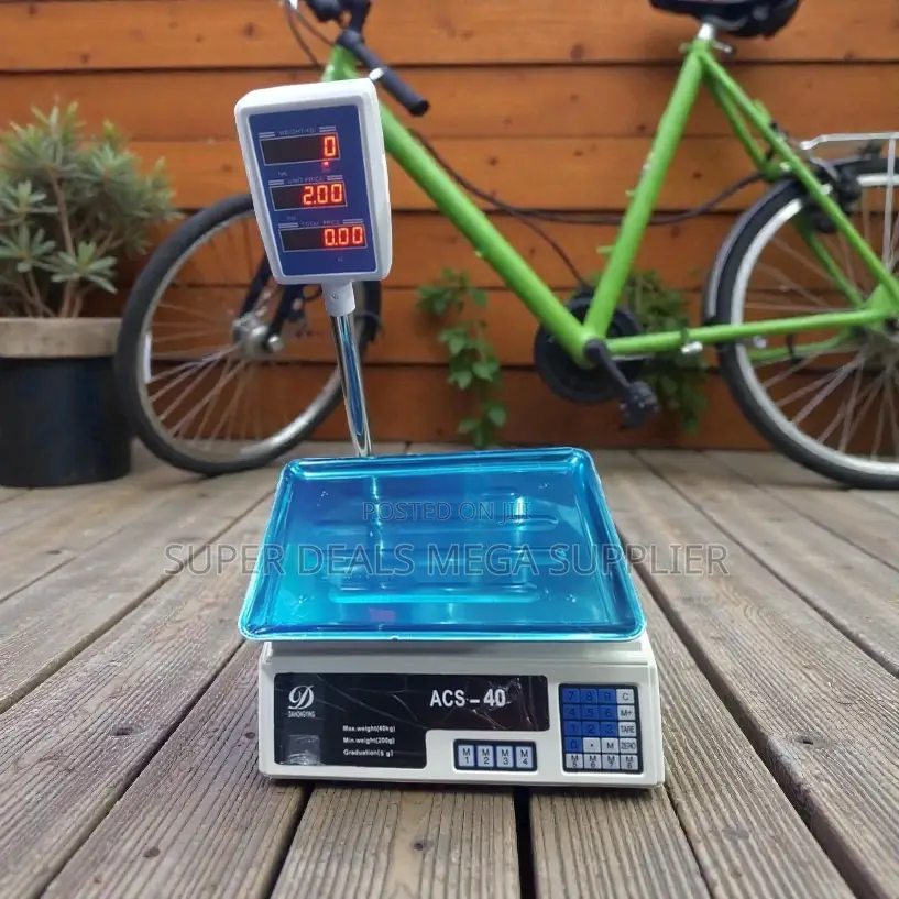 Acs 40 Digital 40kgs Weight Scale Led Display Rechargeable Battery