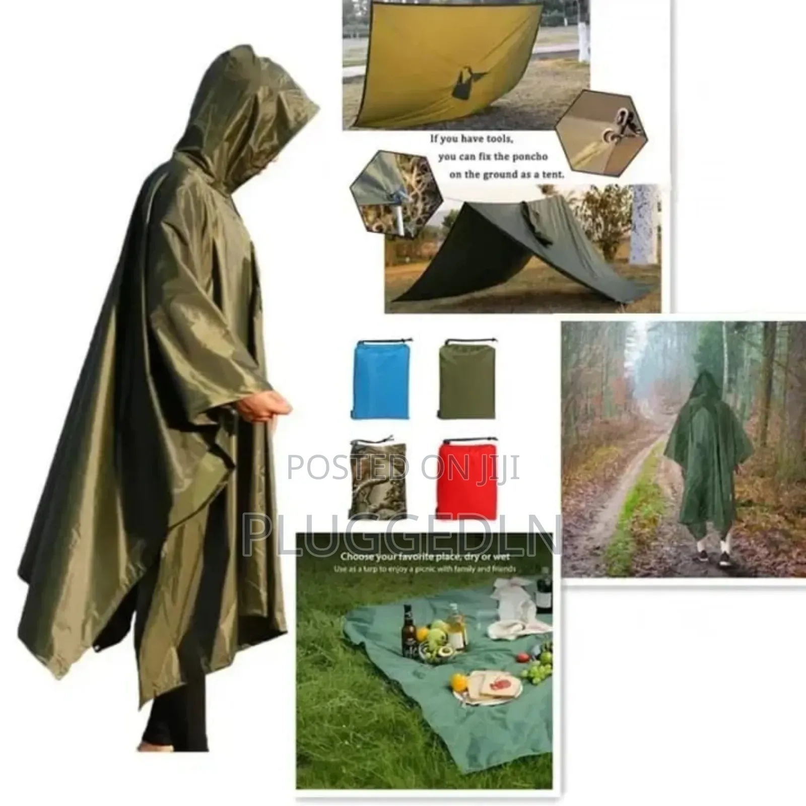 3 in 1 Outdoor Military Raincoat/ Poncho