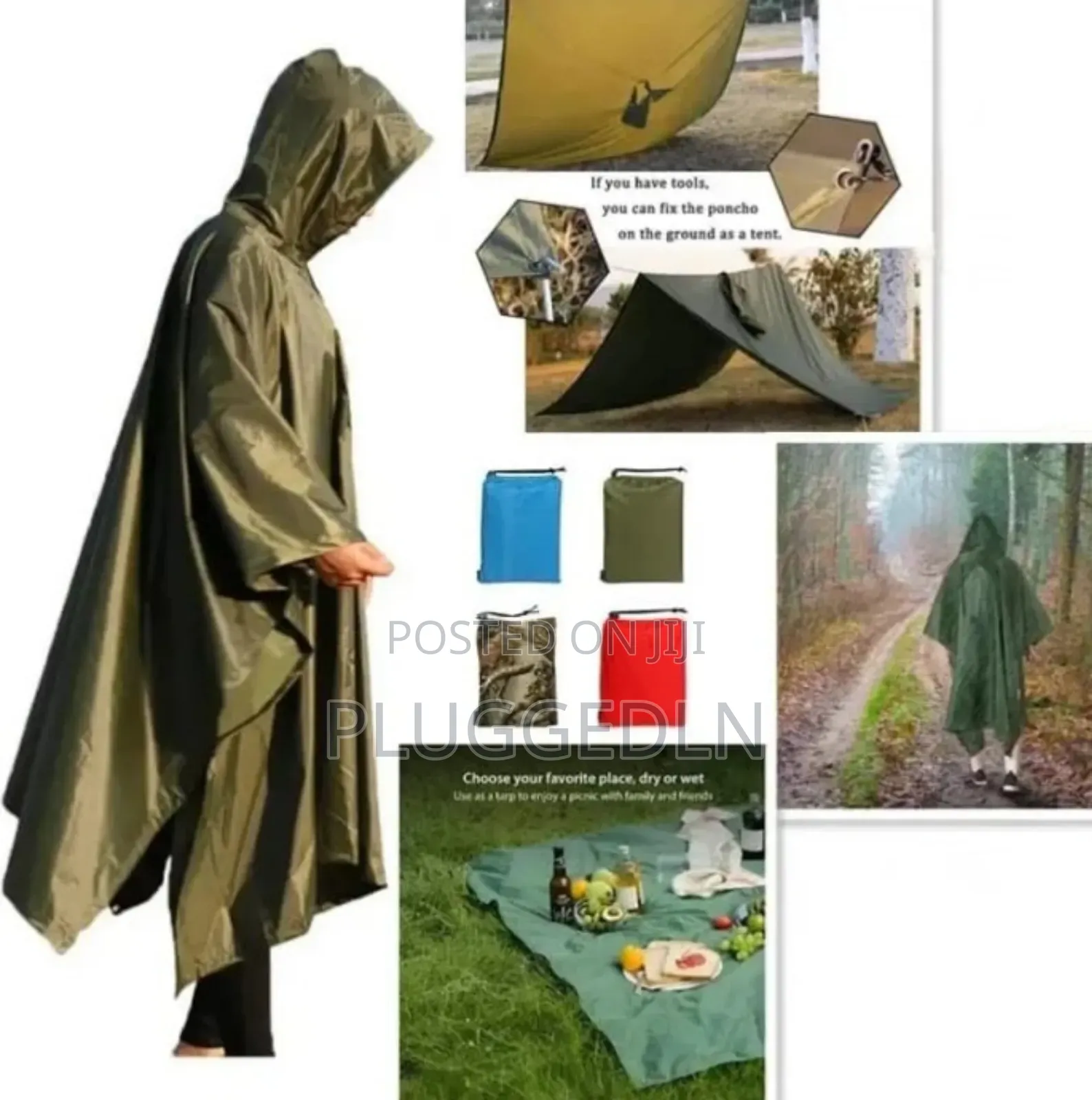 3 in 1 Outdoor Military Raincoat/ Poncho
