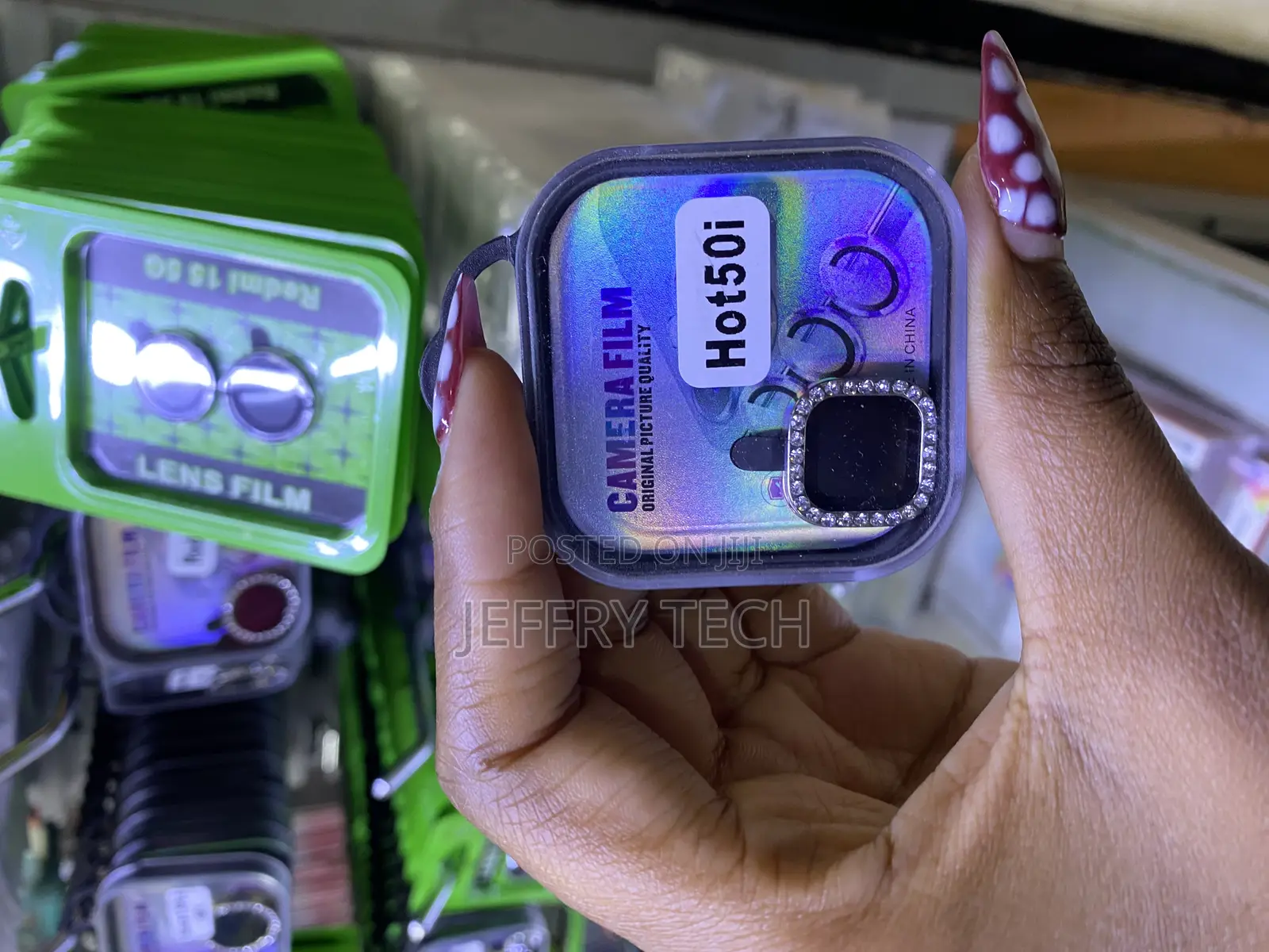 Abiok Infinix Hot 50i Camera Rings Protector -Glitter
