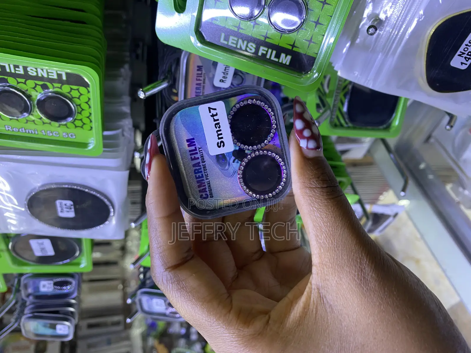 Conqur Infinix Smart 7- Camera Lens Protector Ring Metal Glitter
