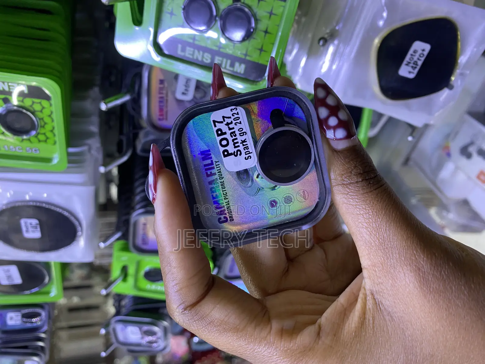 Acheed Bling Camera Lens Protector for Tecno Pop 7 -Silver
