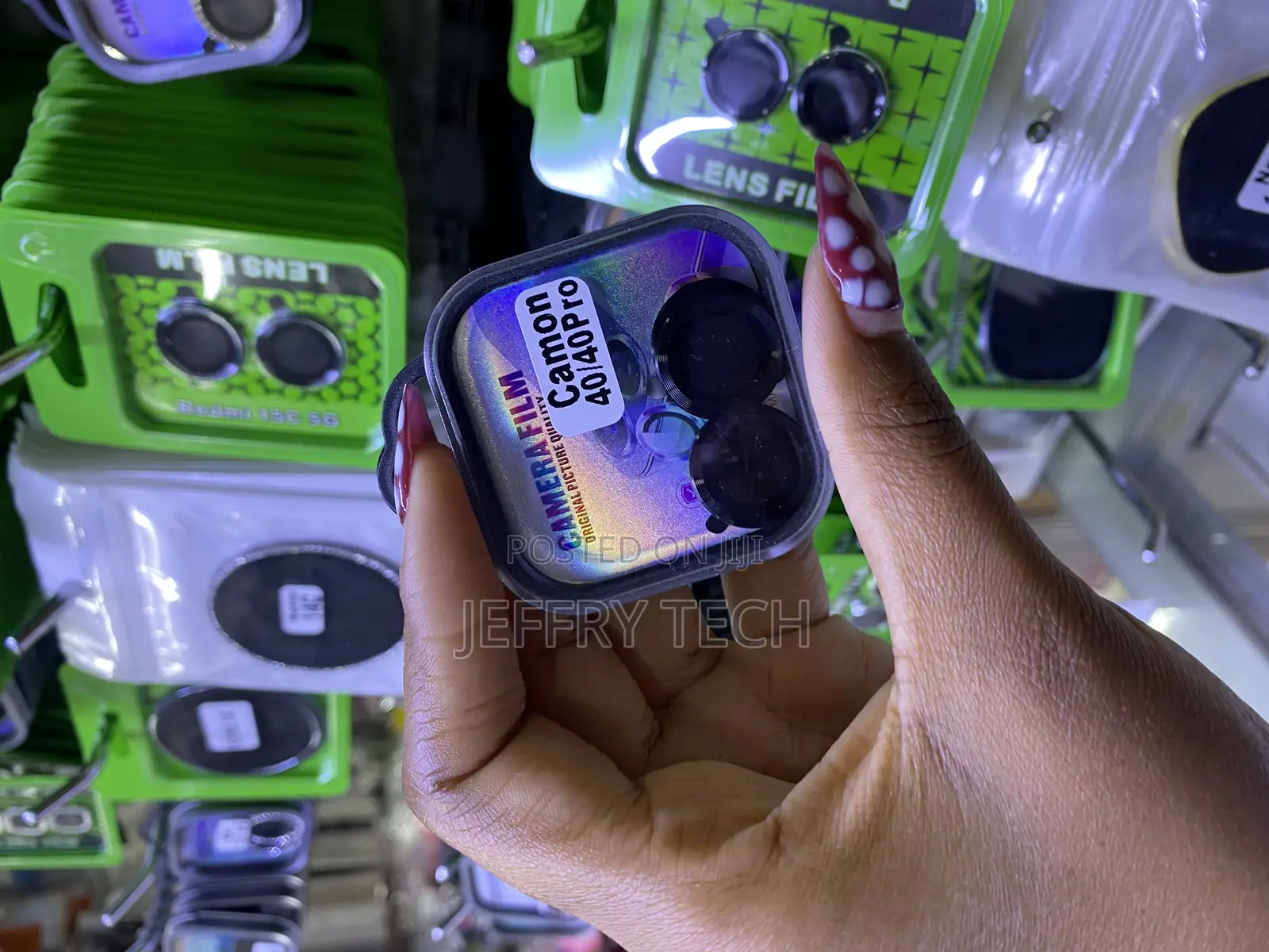 Kaifrun Camera Lens Protector for Tecno Camon 40 Pro 5g -Black