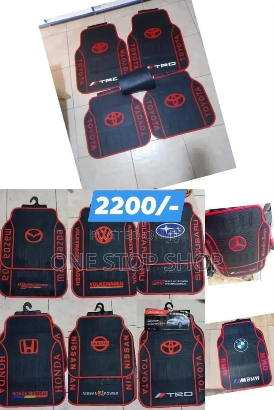 Honda,Nissan,Toyota,Mazda,Subaru,Mercedes,Audi,Vw,Jeep Branded Mats