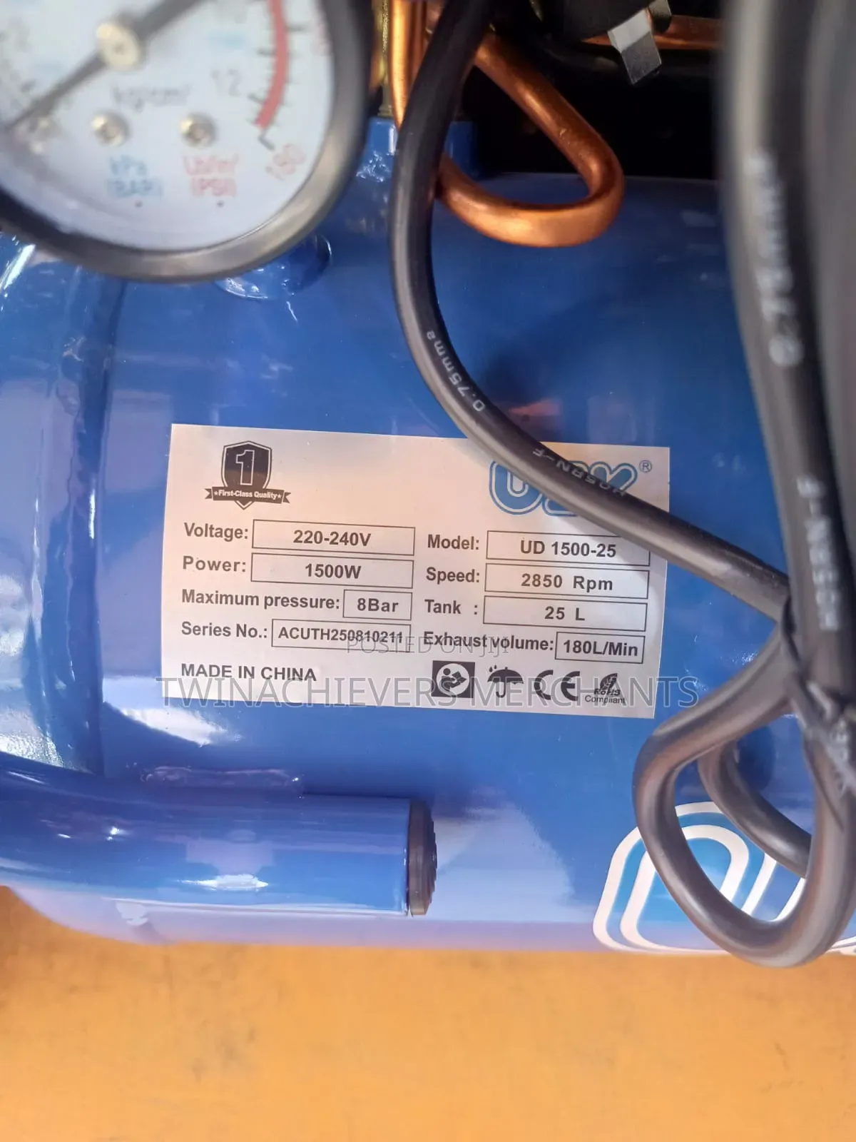 25ltrs Electric Air Compressor/Commercial Electric Air Compressor