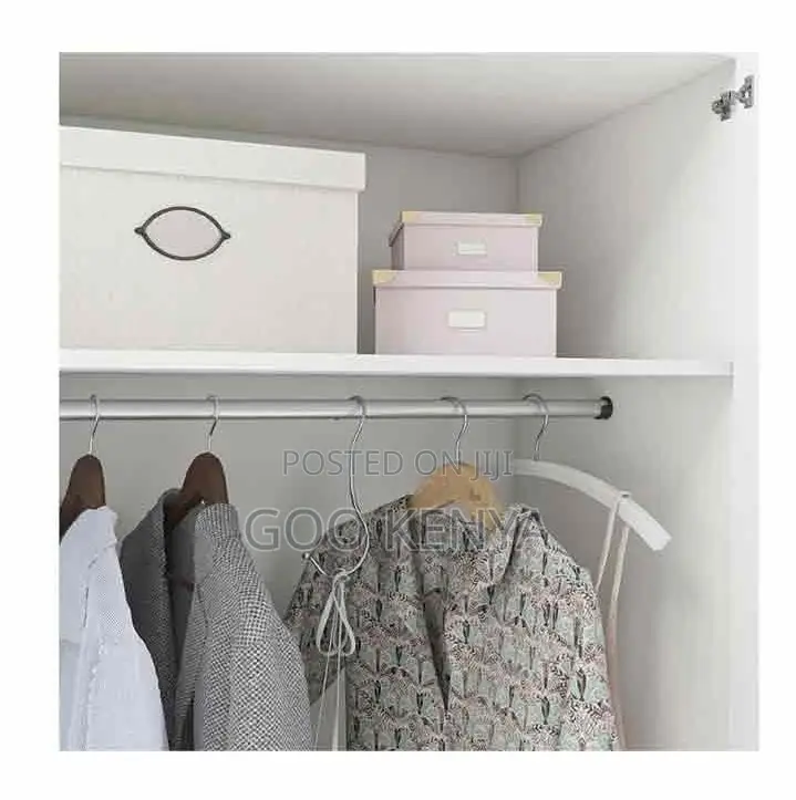 Home Wardrobe; 3-Door White Modular Wardrobe for Elegant Bedroom