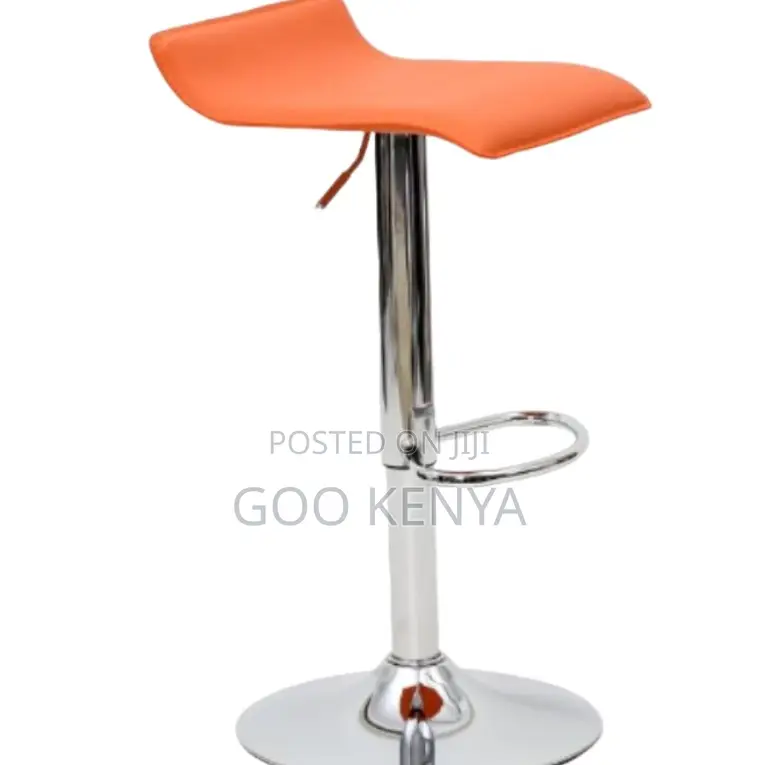 Home Bar Stool; Premium Swivel Lift Rolling High Stool With Footrest