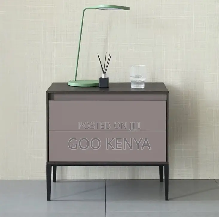 Home Cabinet; Multi-Functional Nightstand With Wood Finish and Drawers