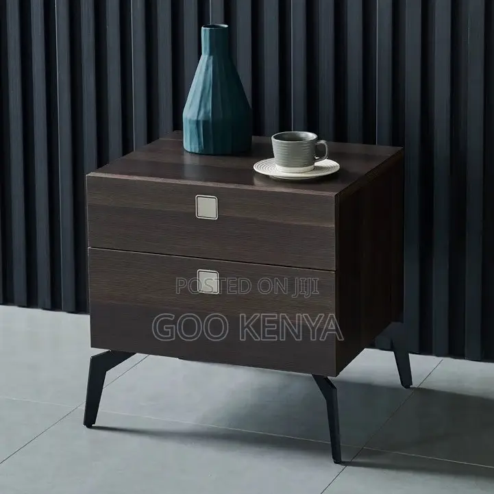 Home Cabinet; Multi-Functional Nightstand With Wood Finish and Drawers