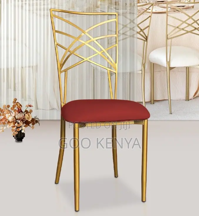 Home Chair; Designer Gold Event Chairs With Plush Cushions for Wedding