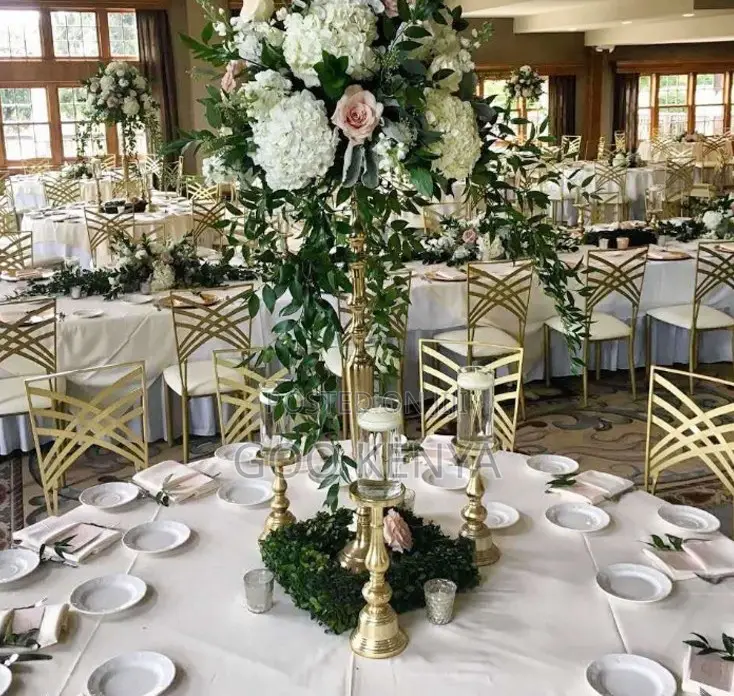 Home Chair; Designer Gold Event Chairs With Plush Cushions for Wedding