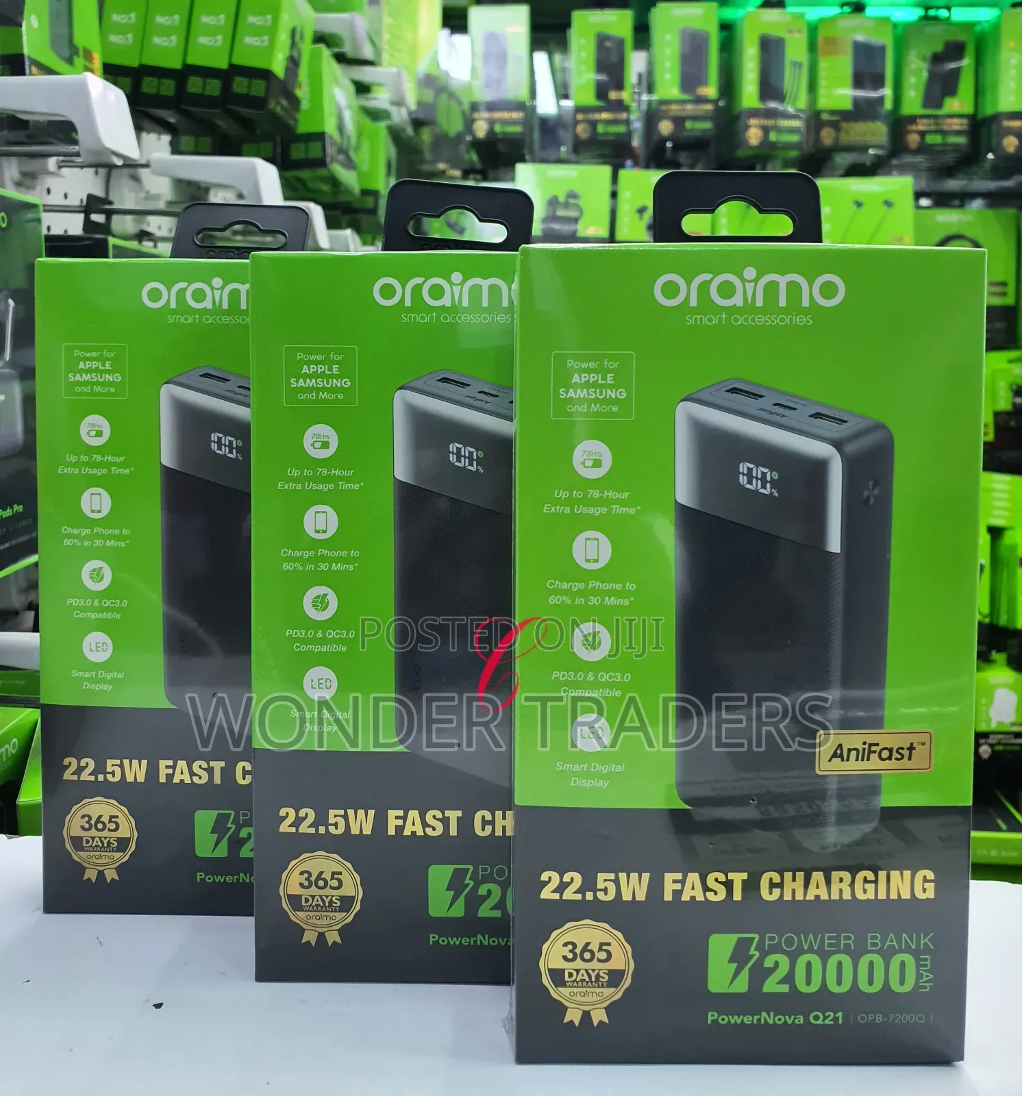 Oraimo Powernova Q21 Opb-7200q *22.5w 20,000mah* Fast Power Bank *