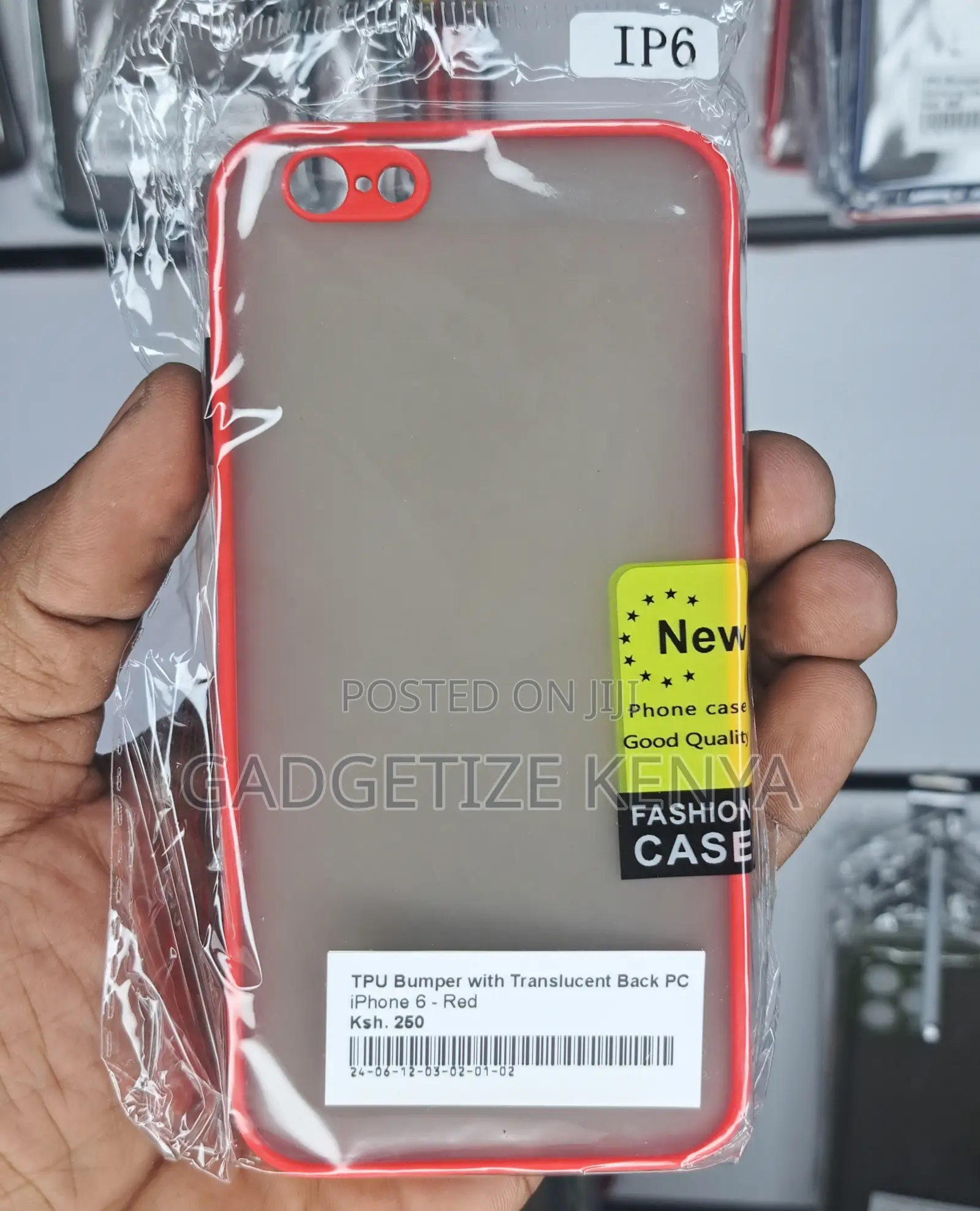Phone Case Cover With Bumper and Translucent Back for iPhone 6; 6s
