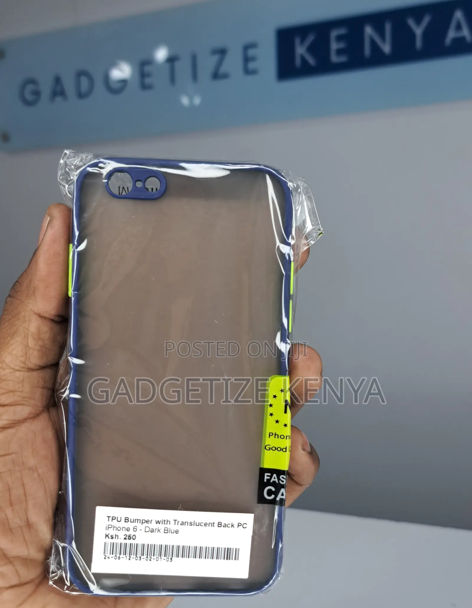 Phone Case Cover With Bumper and Translucent Back for iPhone 6; 6s