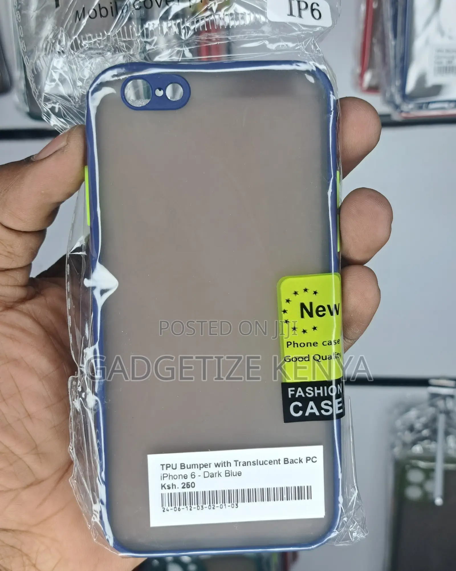 Phone Case Cover With Bumper and Translucent Back for iPhone 6; 6s