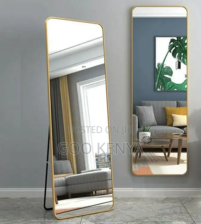 Home Mirror; Luxury Aluminium Frame Floor Mirror – Full Body View