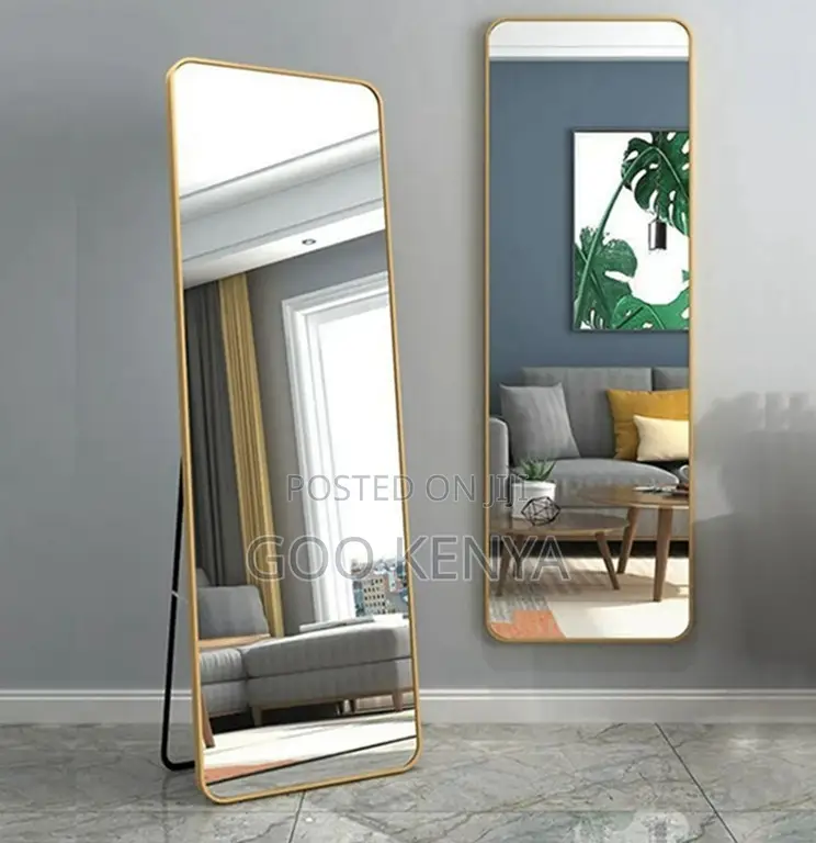 Home Mirror; Luxury Aluminium Frame Floor Mirror – Full Body View