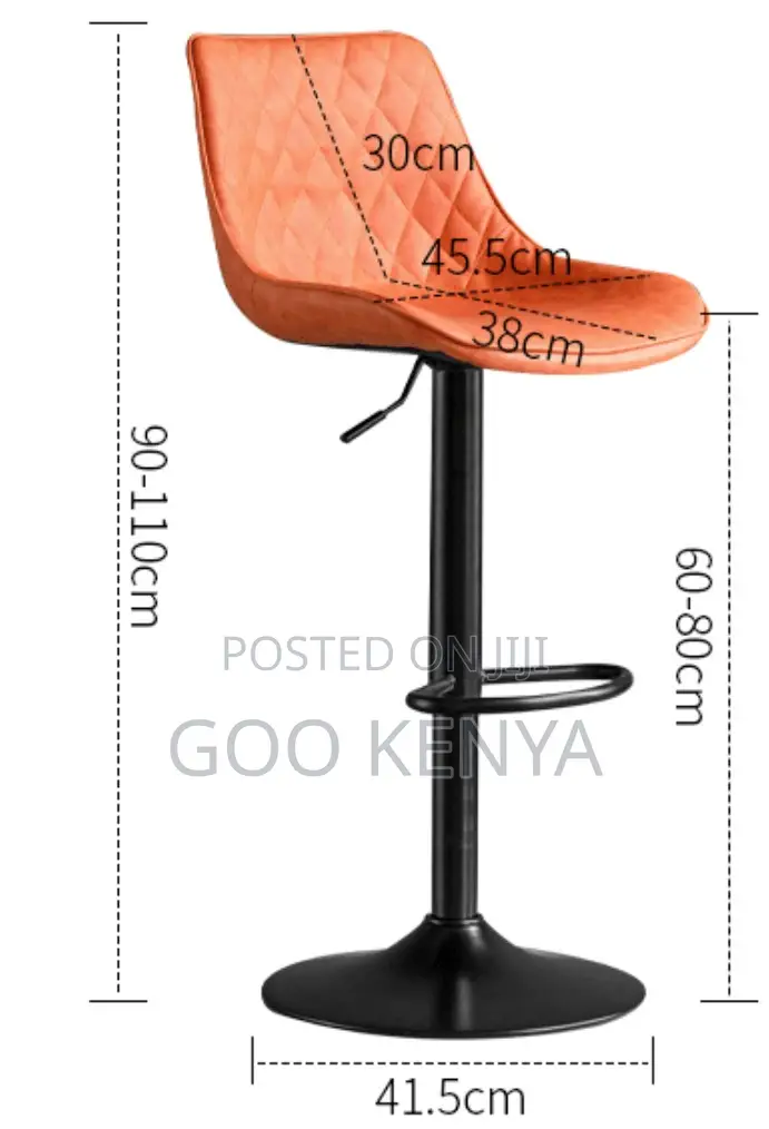 Home Bar Stool; Luxury Rotating Leather Stool for Dining Kitchen