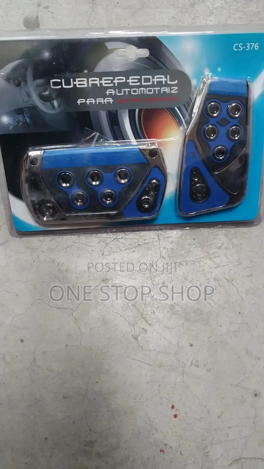 Automatic Blue Black Nonslip Pedal Covers