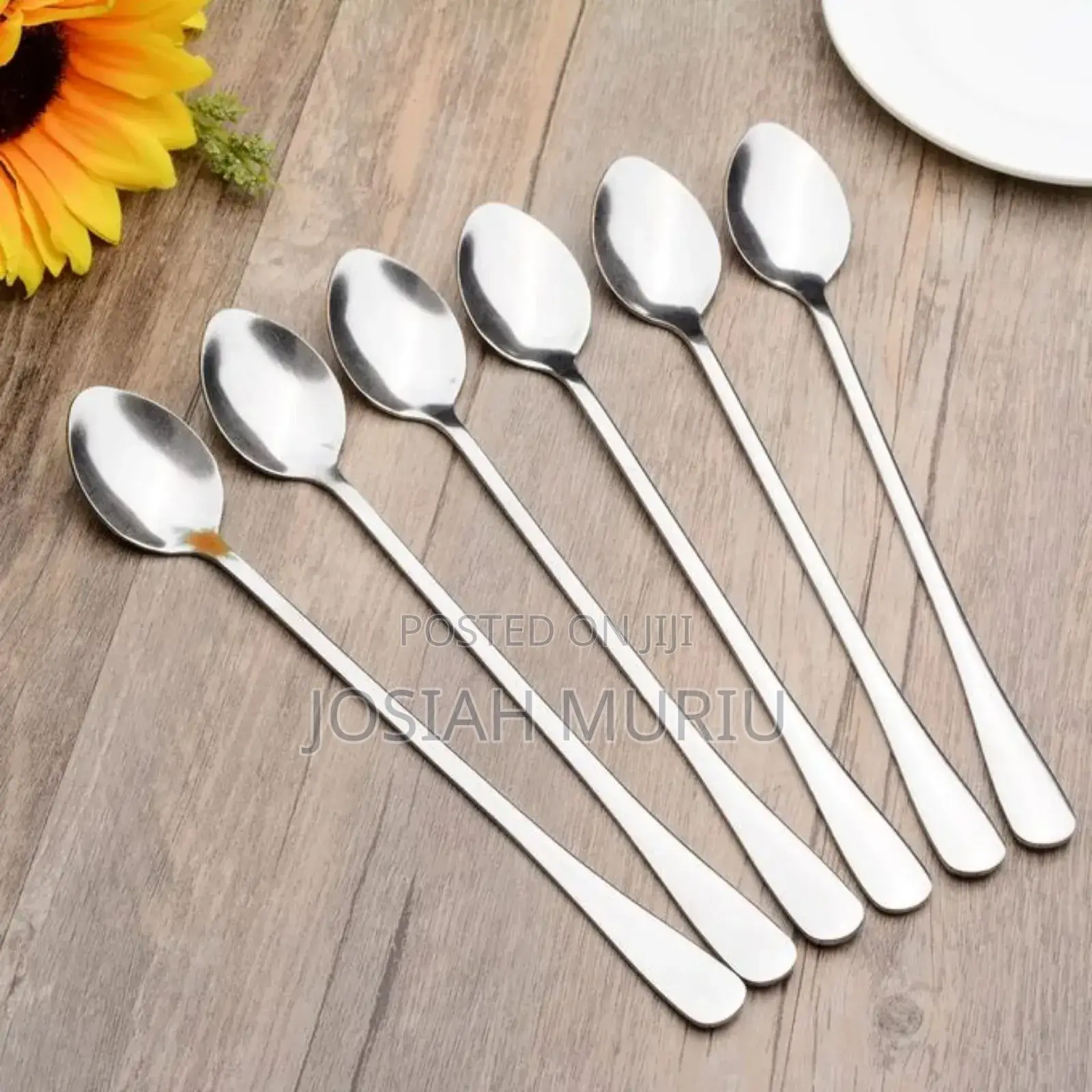 6 PCS Long Handle Iced Tea Spoon,