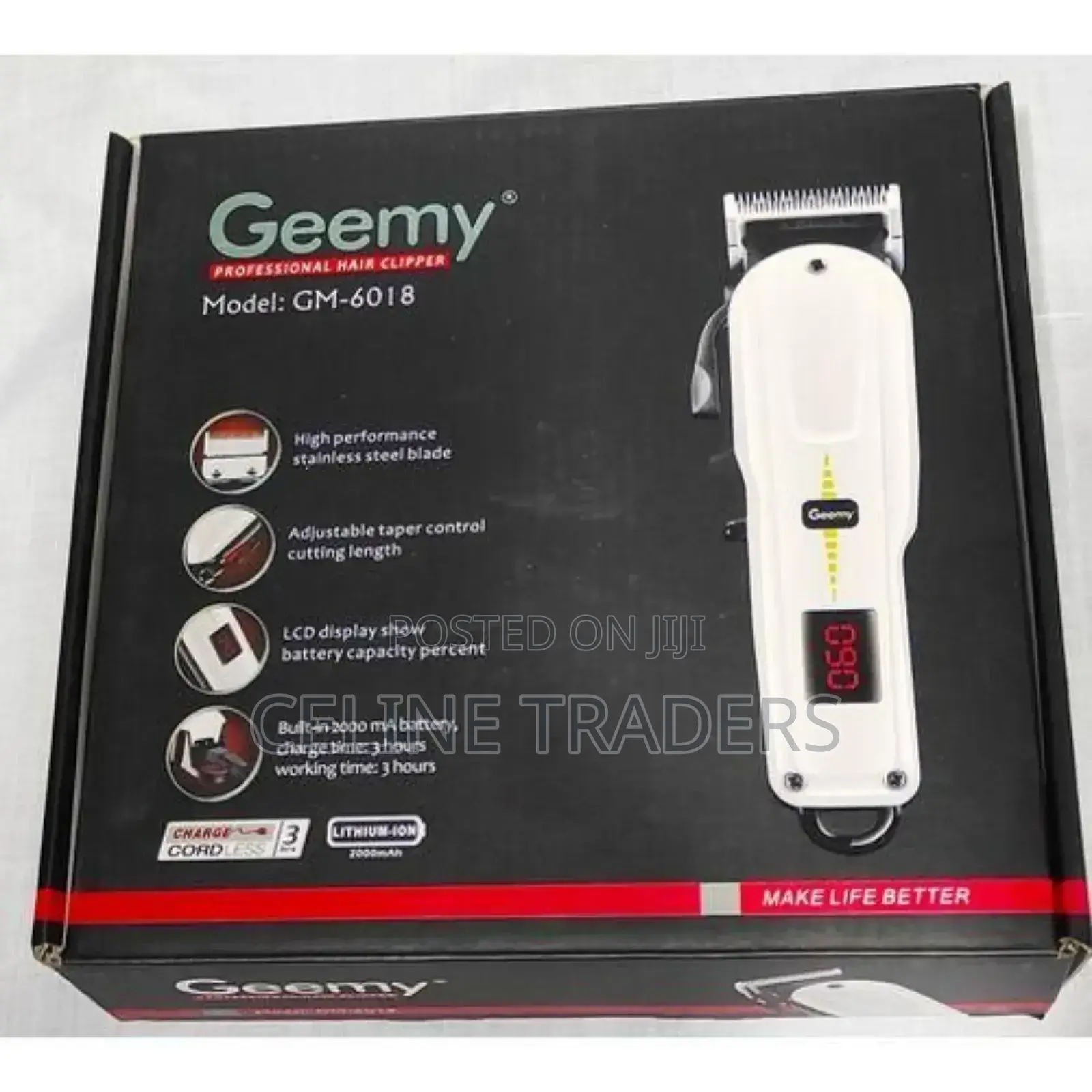 Geemy Rechargeable Cordless Shaving Machine With Indicator