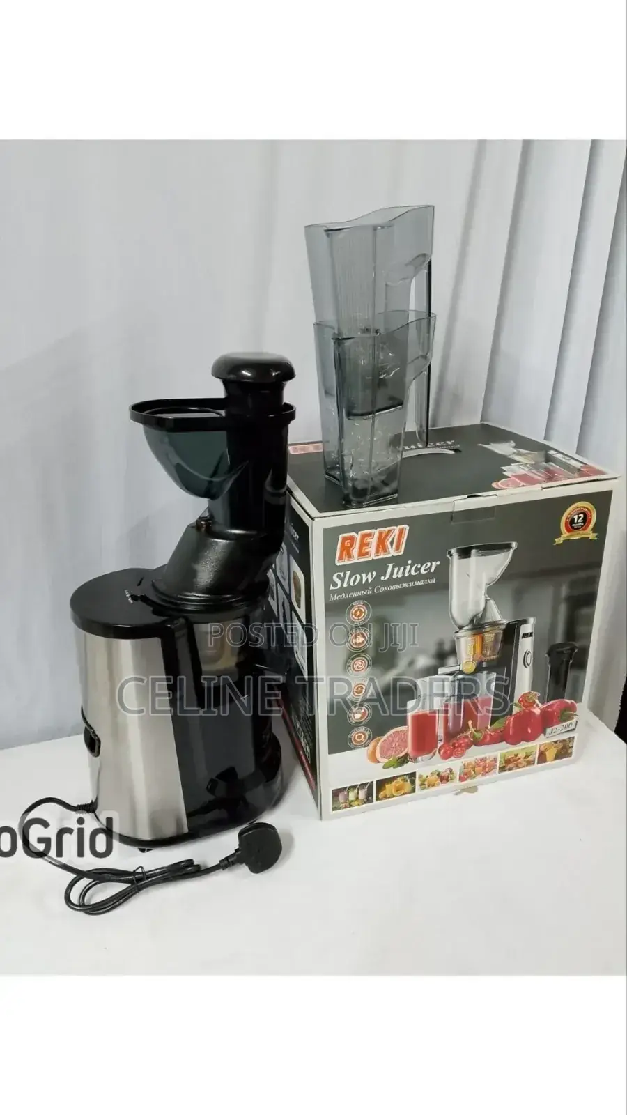 Reki Slow Juicer ,Dc Motor 2 Outlet for Juice Pulp With Low Noise