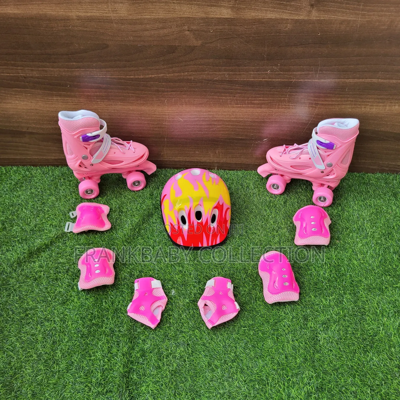 Kids Flaming Helmet Skating Kit (Adjustable)