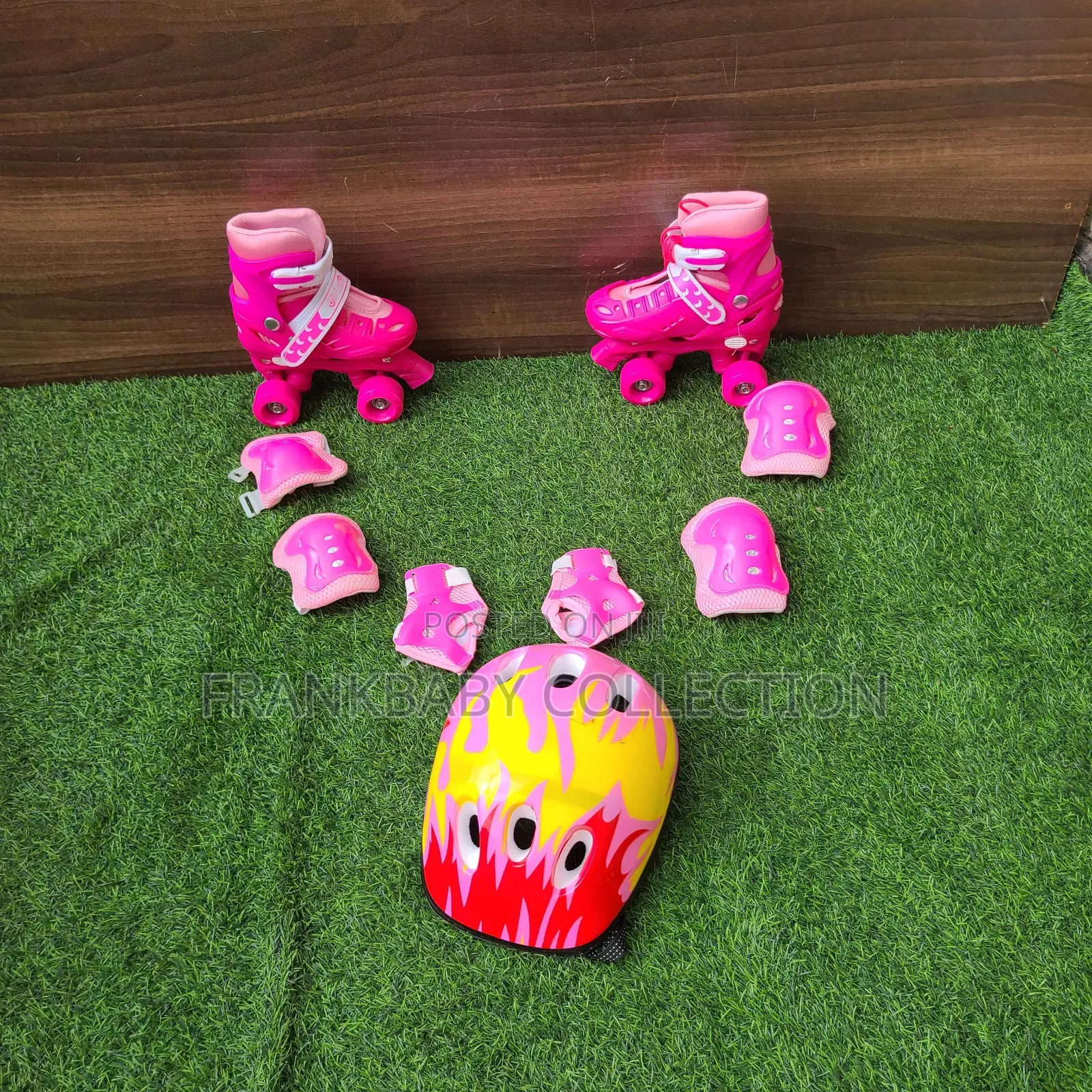 Kids Flaming Helmet Skating Kit (Adjustable)