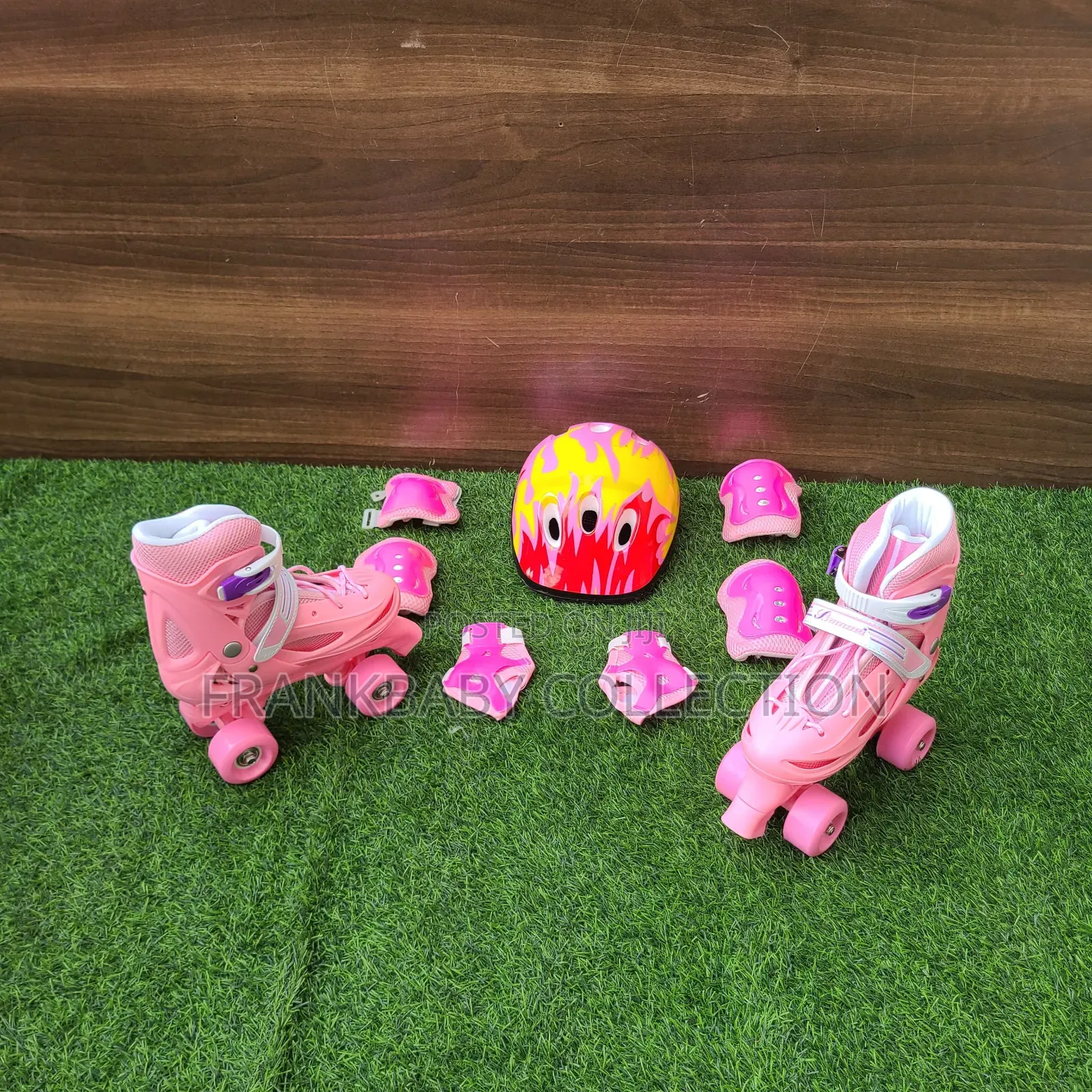 Junior Pink Roller Skates Full Set(Adjustable)