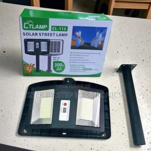 Ctlamp 300w Dusk-to-Dawn Solar Street Light With Motion Activation
