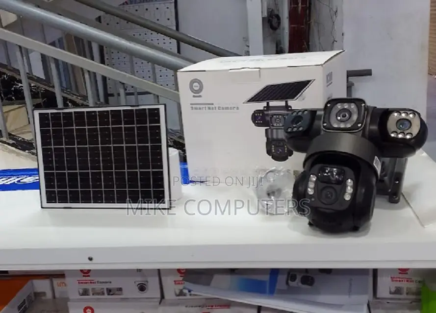 6mp Triple Lens Triple Screen 4g CCTV Camera Outdoor 3.4mm