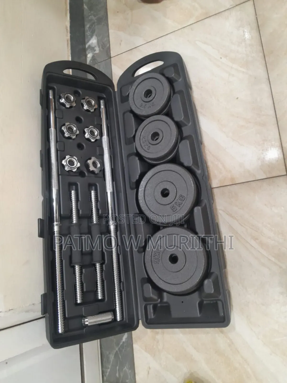 Adjustable Dumbbell 50kg With Case,Connector and Wheels