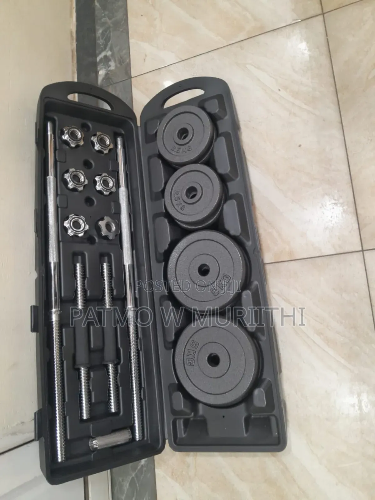 Adjustable Dumbbell 50kg With Case,Connector and Wheels