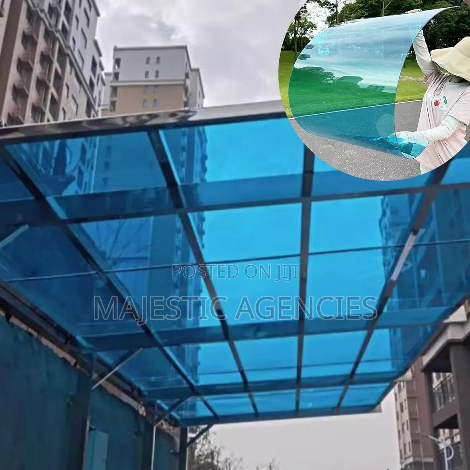 Blue Solid Polycarbonate Roof Sheets/Panels 3mm Thickness