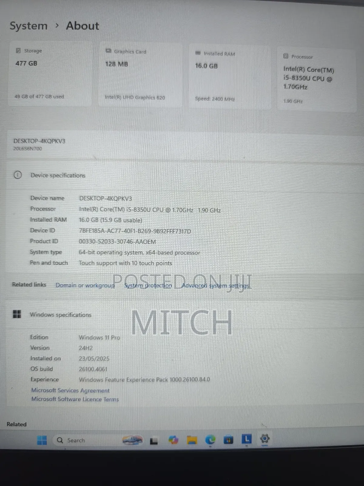 Laptop Lenovo ThinkPad T14 8GB Intel Core I7 SSD 512GB