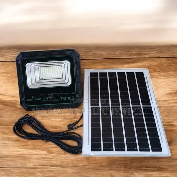 Jsot 100w Outdoor Solar Flood Light With Remote Large Battery