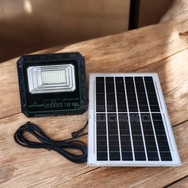 Jsot 100w Solar Flood Light With Remote Control Long Runtime